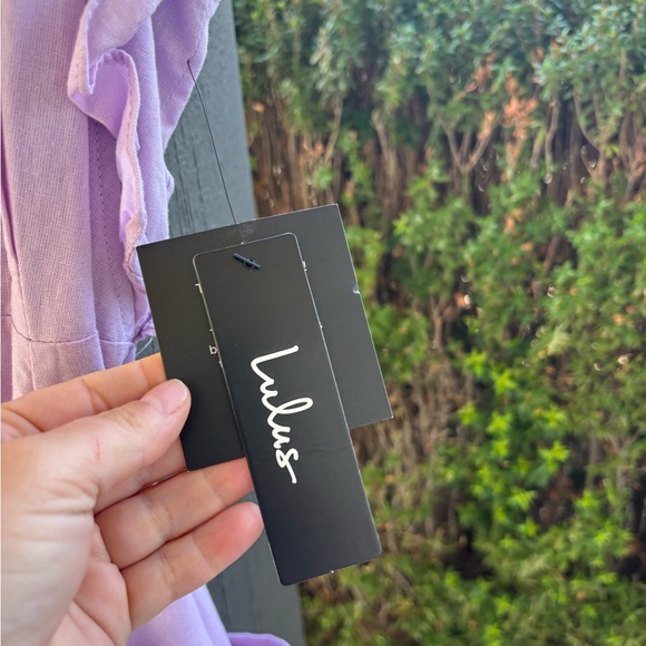 Lulu’s 100% cotton -outer/rayon -lining Lilac Ruffled Sleeveless Dress | M - Picture 6 of 10